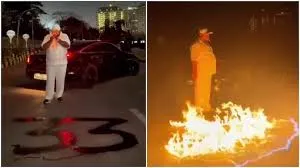 मुंबई : बर्थडे स्टंट गलत हो गया – युवक ने गोरेगांव रोड पर आग लगा दी