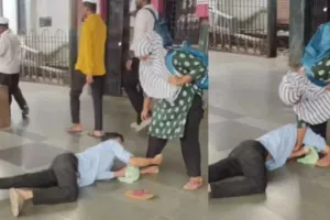 मुंबई : बोरीवली रेलवे स्टेशन पर अजीबोगरीब घटना का वीडियो वायरल