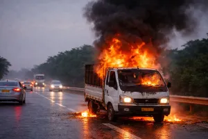 मुंबई : कार-ऑटो की टक्कर से लगी आग, जिंदा जला चालक; पालघर में व्यक्ति को गोली मारी, हालत गंभीर