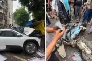 नवी मुंबई : तेज रफ्तार कार ने बरपाया कहर, 10 पैदल चलने वालों को टक्कर मारी, एक की मौत