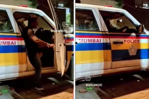 मुंबई पुलिस की SUV में Instagram Reel बनाने का वीडियो वायरल, पुलिस वाहन तक पहुंच पर उठे सवाल